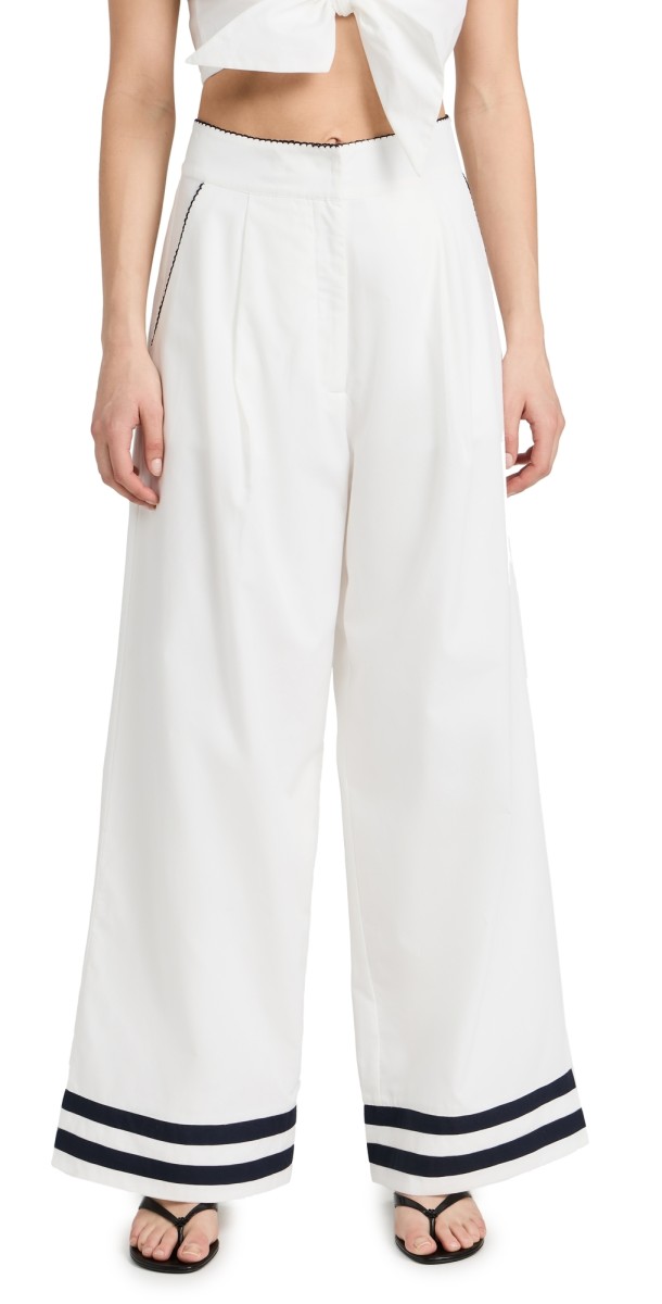 De Loreta Rocio Pants White/Navy