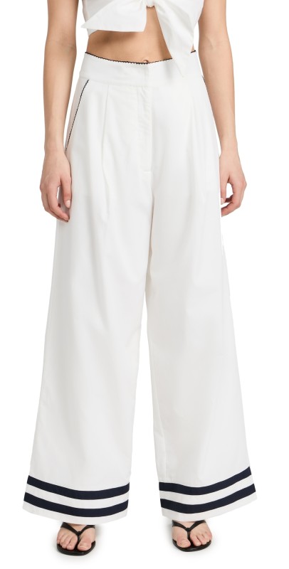 De Loreta Rocio Pants White/Navy