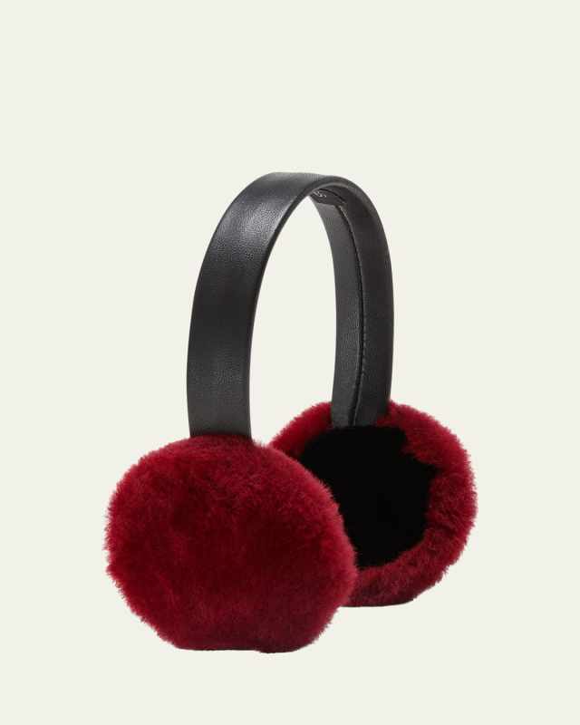 Merino Shearling & Leather Earmuffs
