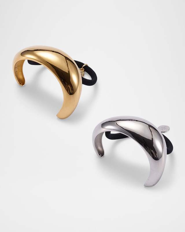 Wave Brass Hair Tie, Set of 2