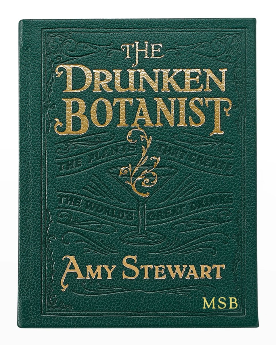"The Drunken Botanist" Leather Bound Book, Personalized