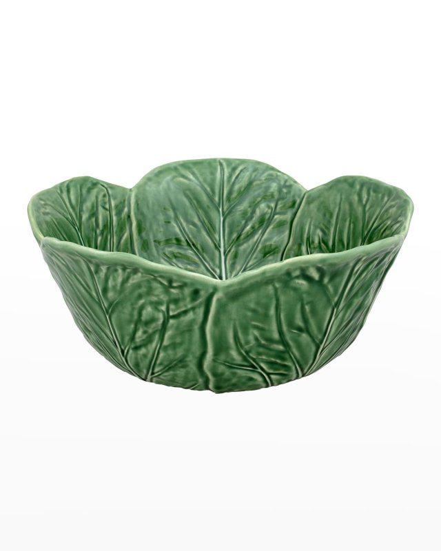 Cabbage 115 oz. Tall Salad Serving Bowl, Green