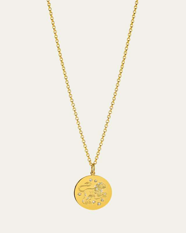 Zodiac Pendant Necklace, Leo