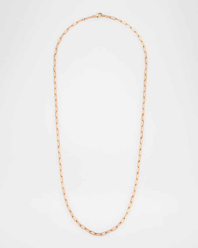 Golden Dreams 18K Rose Gold Petite Paper Clip Chain Necklace