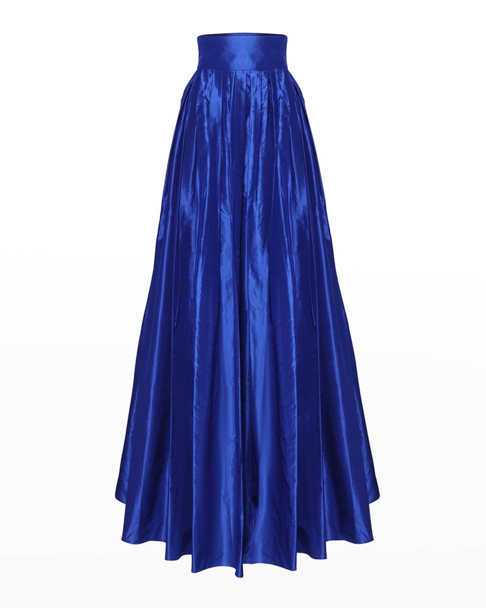 Pleated Silk Ball Skirt