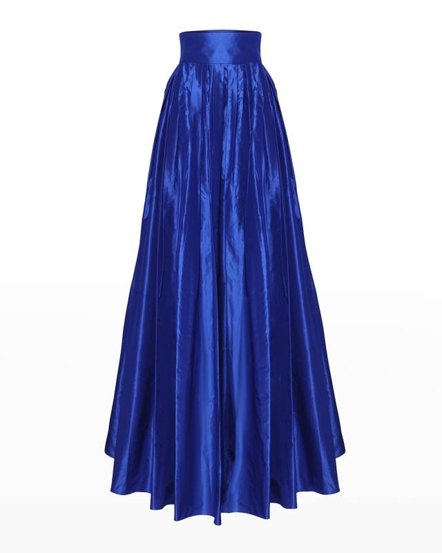 Pleated Silk Ball Skirt