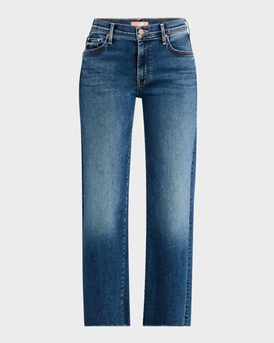 The Mid-Rise Rambler Zip Ankle Fray Jeans