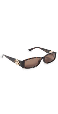 Gucci Hailey Rectangular Sunglasses Havana-Havana-Brow