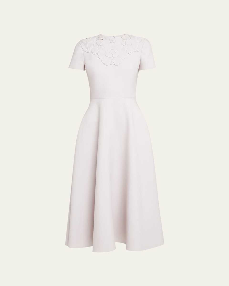 Flower Embroidered Midi Dress