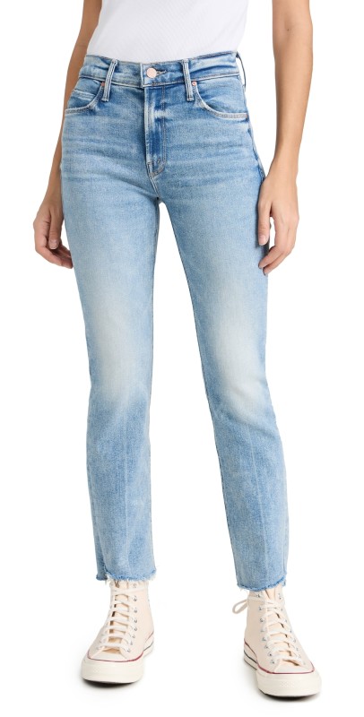 MOTHER Mid Rise Dazzler Ankle Step Jeans Ropin' & Ridin'