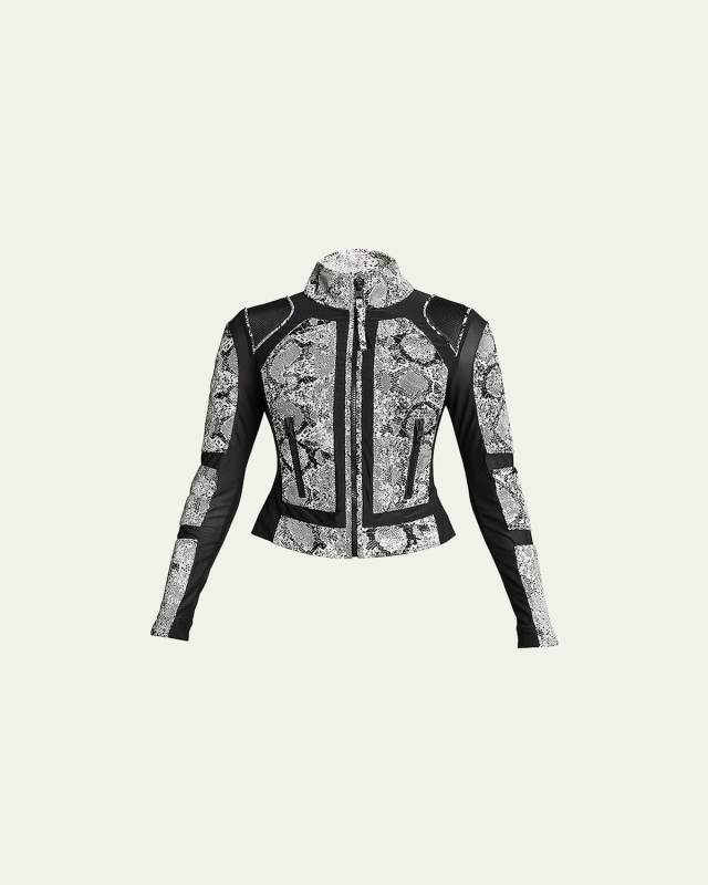 Snake Leather Moto Jacket