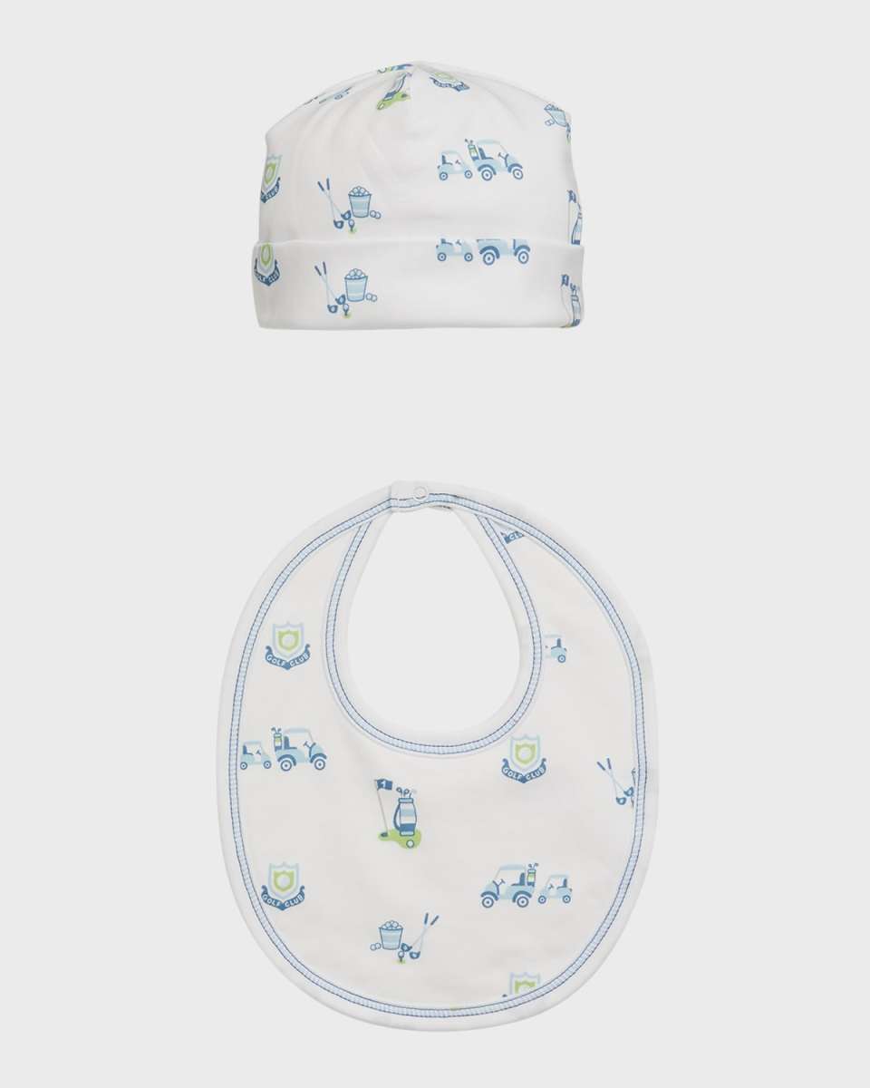 Boy's Hole In One Hat W/ Bib Set, Size Newborn-