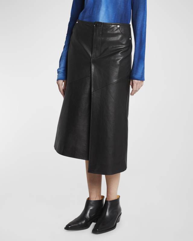 Leather Midi Skirt