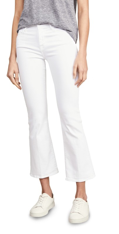 FRAME Le Crop Mini Boot Cut Jeans Blanc