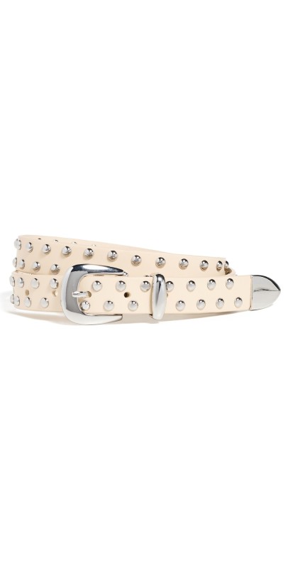 Madewell Stud Western Belt Ecru