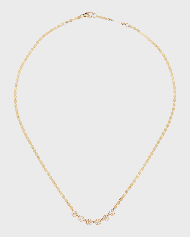 14k Diamond 6-Disc Necklace