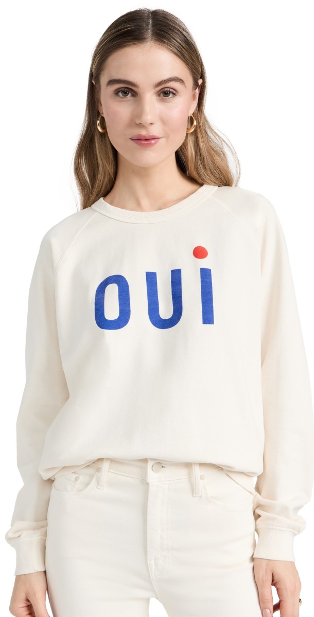 Clare V. Sweatshirt Cream w/ Navy