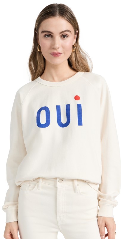 Clare V. Sweatshirt Cream w/ Navy