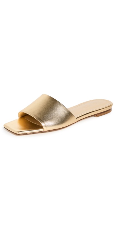 AEYDE Anna Laminated Nappa Leather Gold Gold
