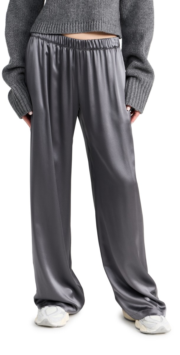 Sablyn Low Rise Silk Pants Thunder