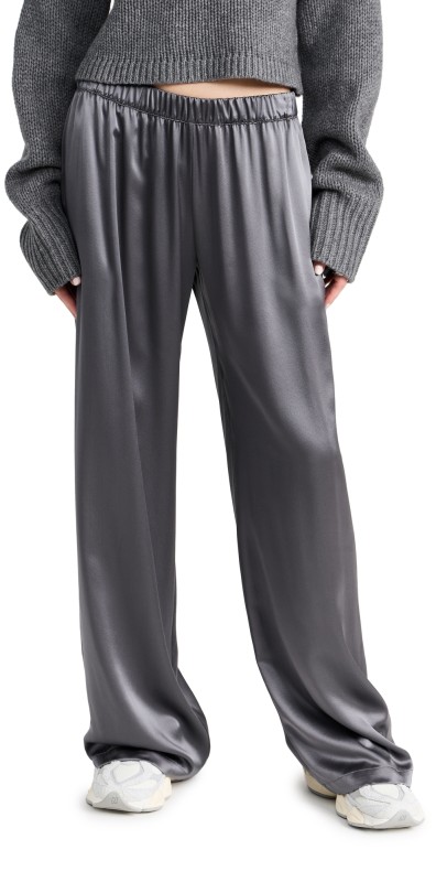 Sablyn Low Rise Silk Pants Thunder