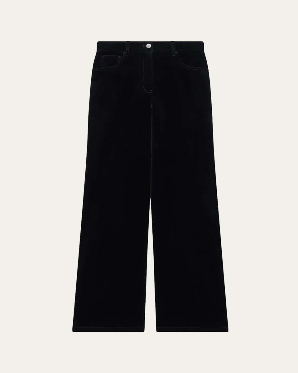 Relaxed Straight Velvet Jeans