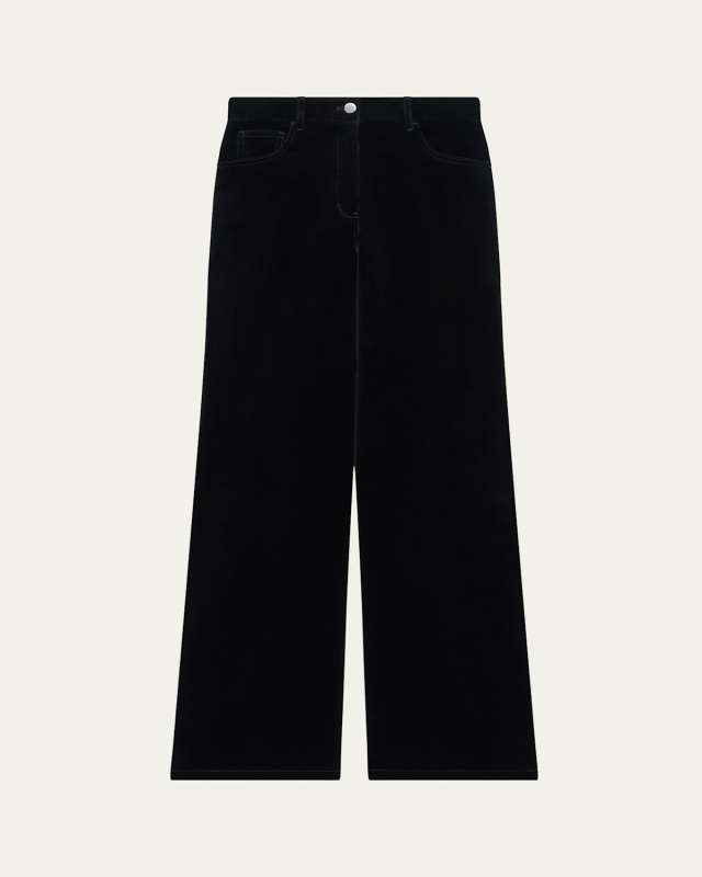 Relaxed Straight Velvet Jeans