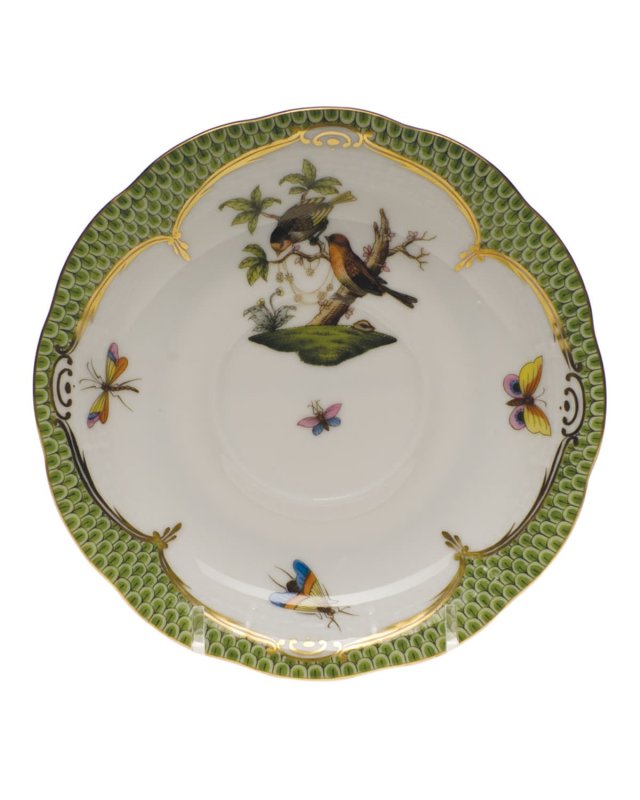 Rothschild Bird Green Motif 10 Tea Saucer