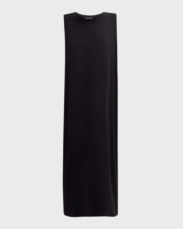 Sleeveless Stretch Jersey Midi Dress