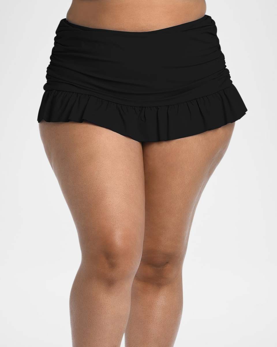Plus Size Island Goddess Ruffle Swim Skirt