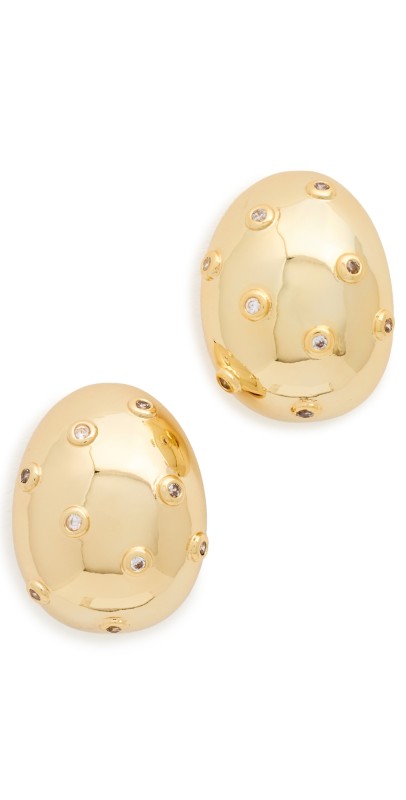 Luv Aj Pave Molten Studs Gold