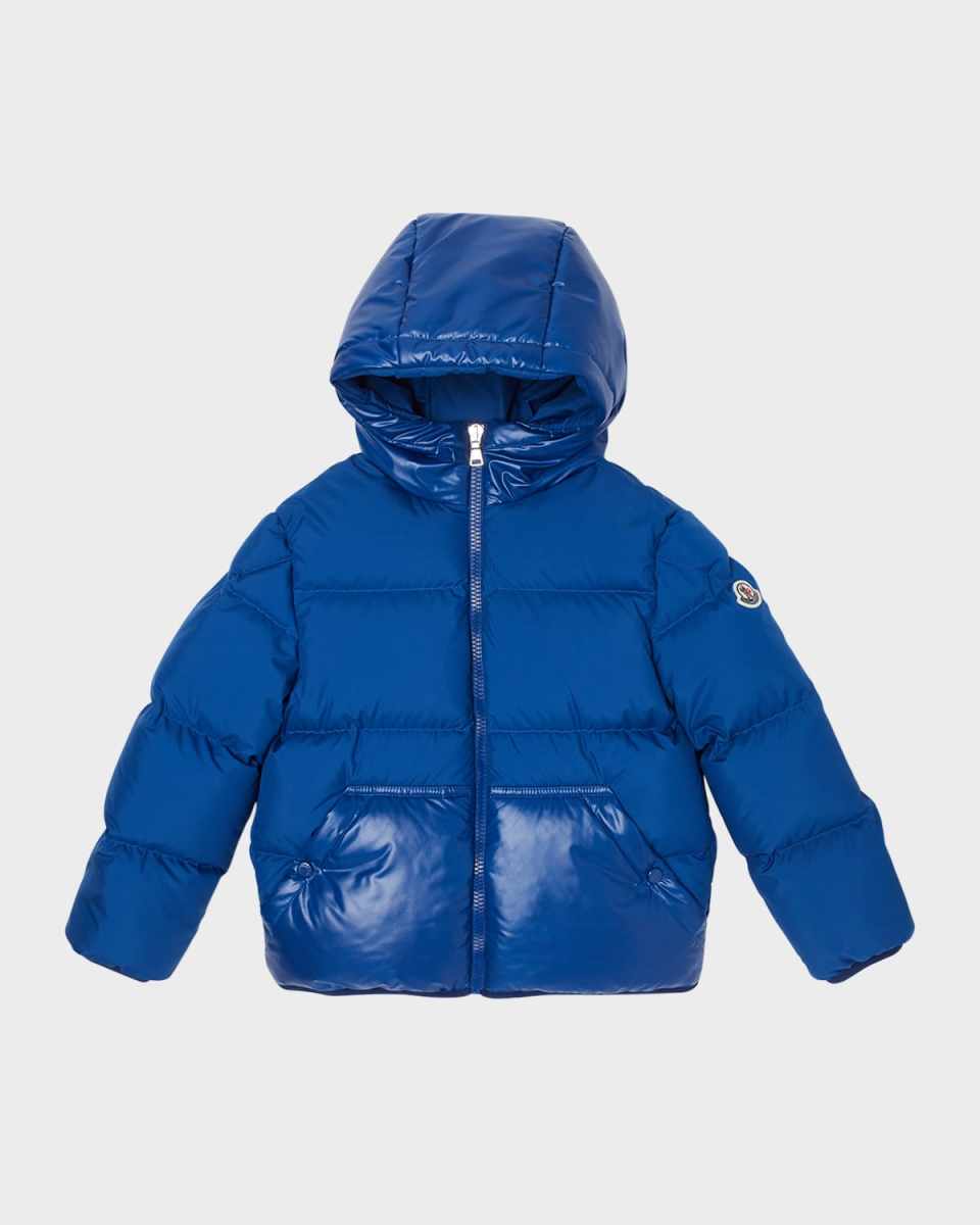 Boy's Barin Two-Tone Puffer Jacket, Size 4-6