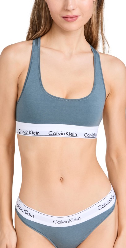 Calvin Klein Underwear Modern Cotton Bralette Blue Performance