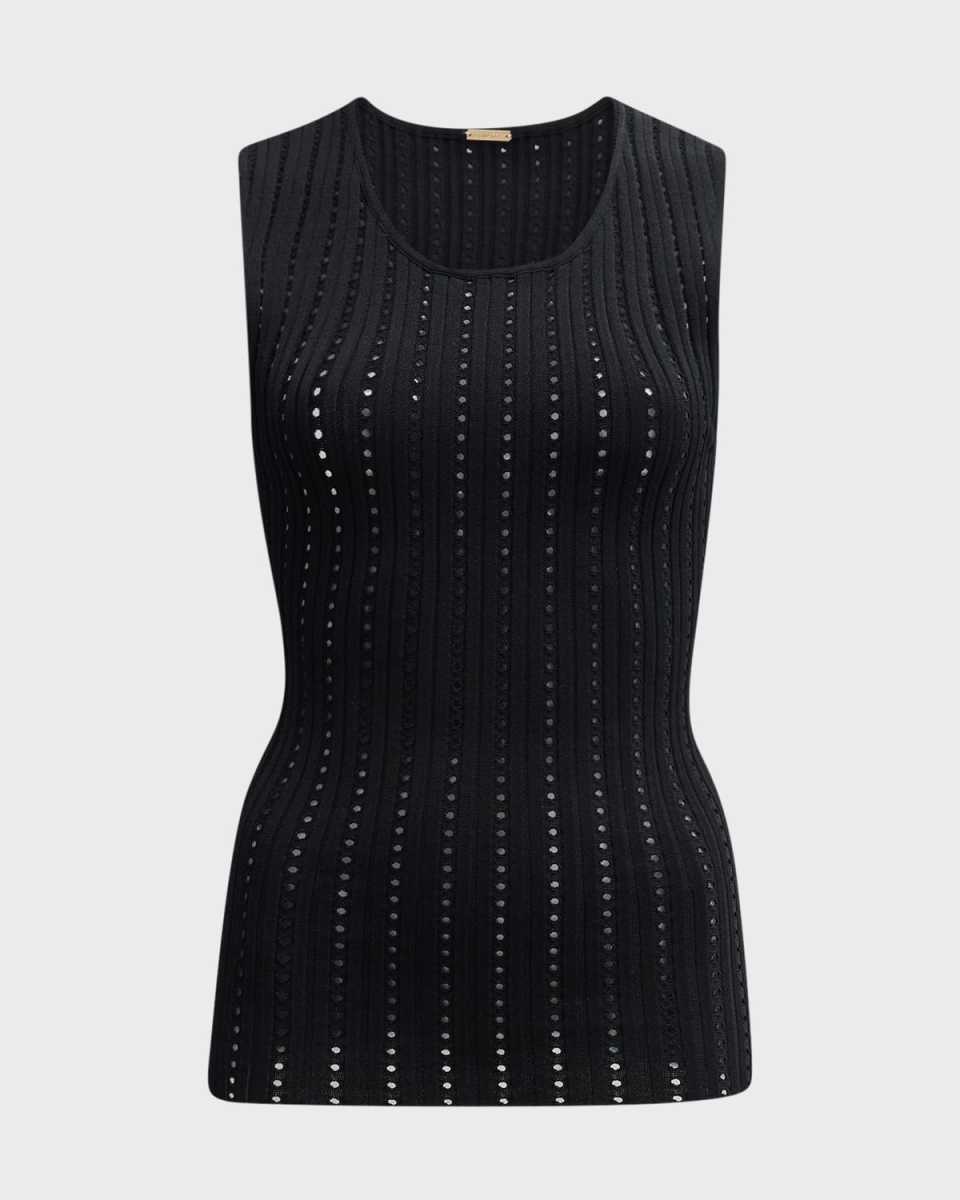 Pointelle Knit Tank Top