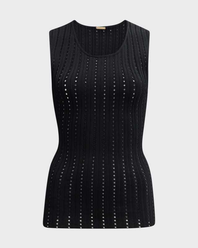 Pointelle Knit Tank Top