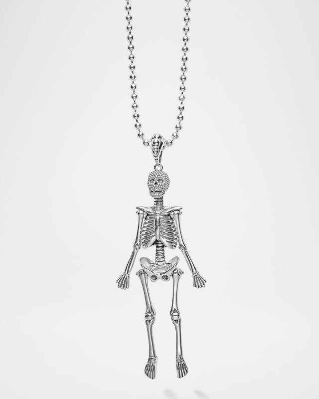 Sterling Silver Rare Wonders Skeleton Pendant Necklace
