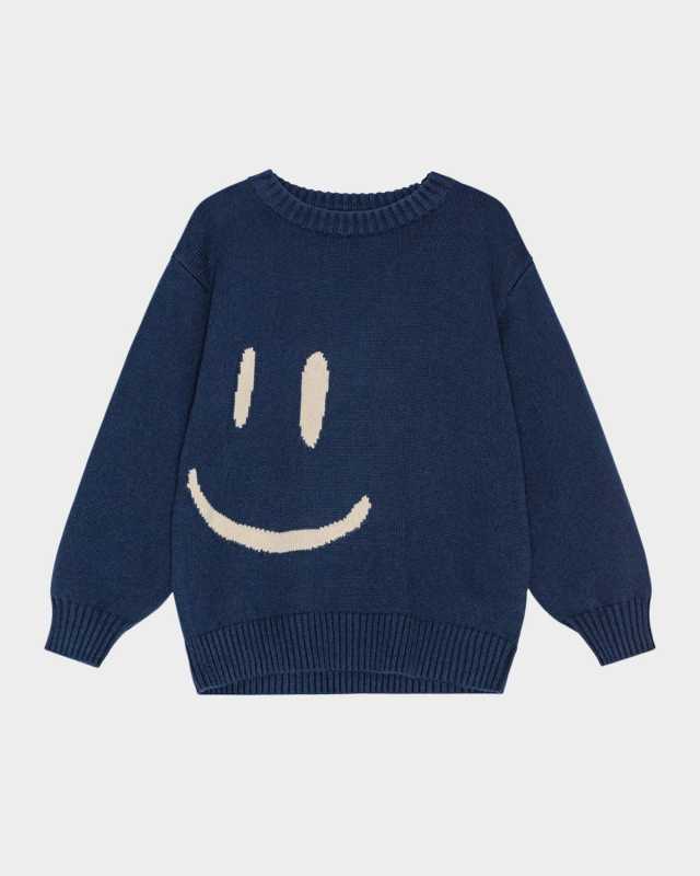 Boy's Bello Happy Face Sweater, Size 7-12
