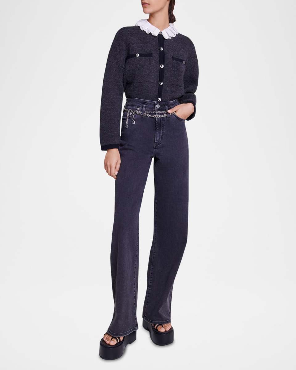 Pantinie Belted Wide-Leg Jeans