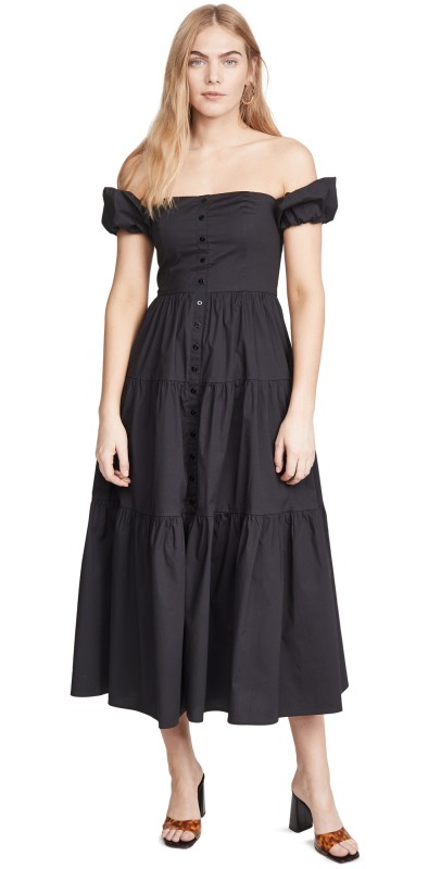 STAUD Elio Dress Black
