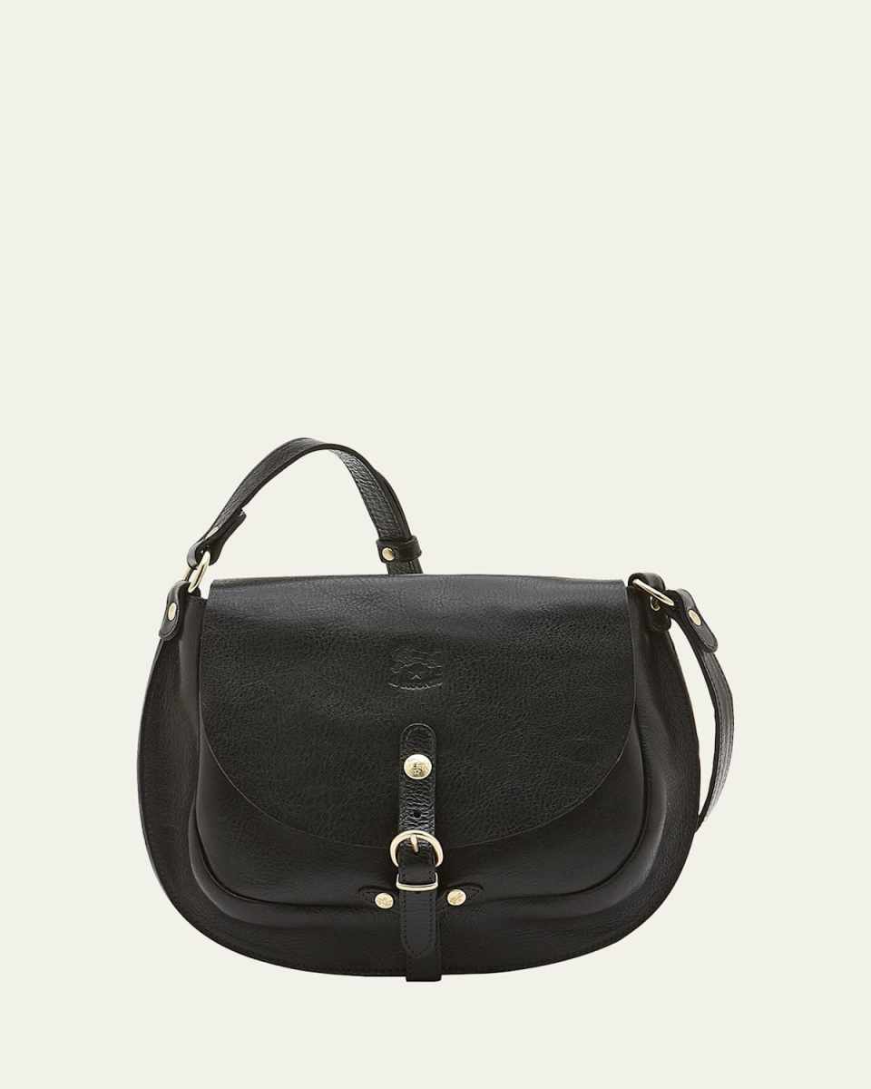 Gaia Buckle Vachetta Leather Crossbody Bag