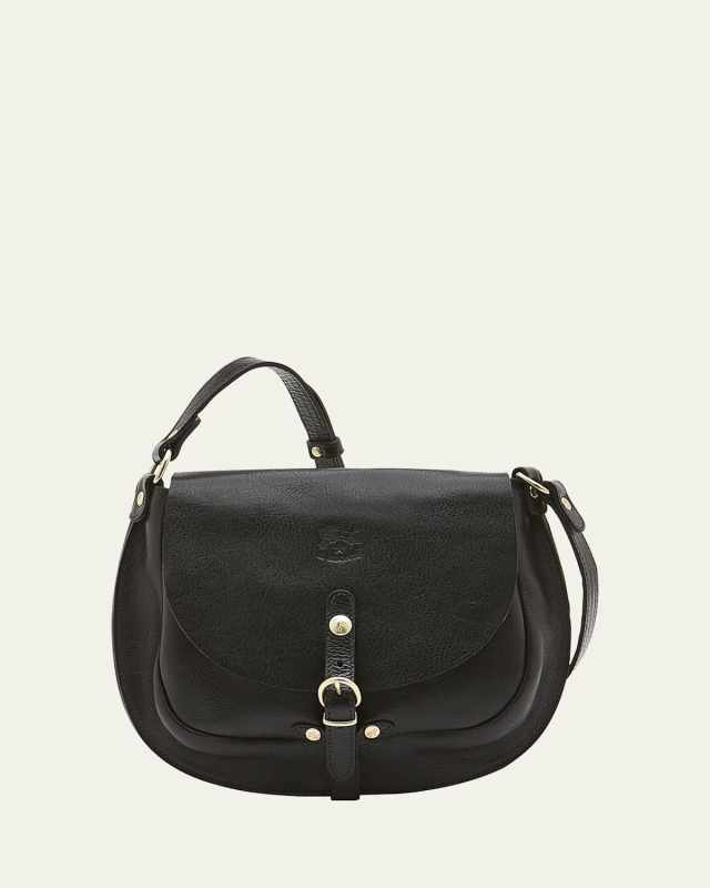 Gaia Buckle Vachetta Leather Crossbody Bag