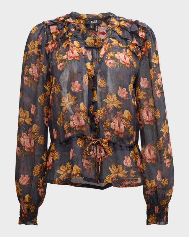 Georgina Floral Long-Sleeve Blouse