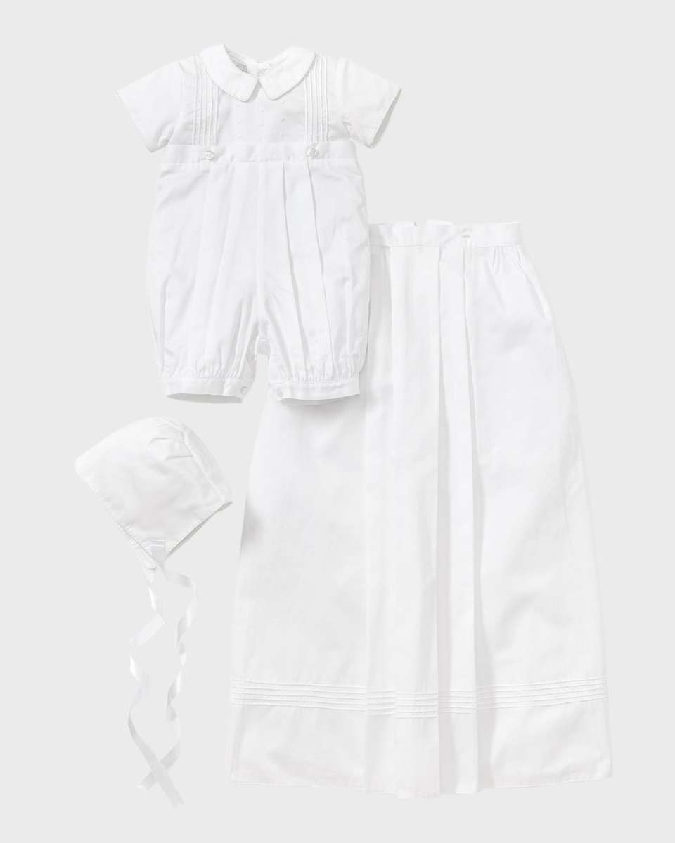 Kid's Graham Christening Button Off Gown, Size 0M-12