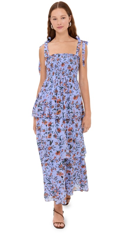 Hill House Home The Elise Nap Dress Fleur Chintz/Thistle