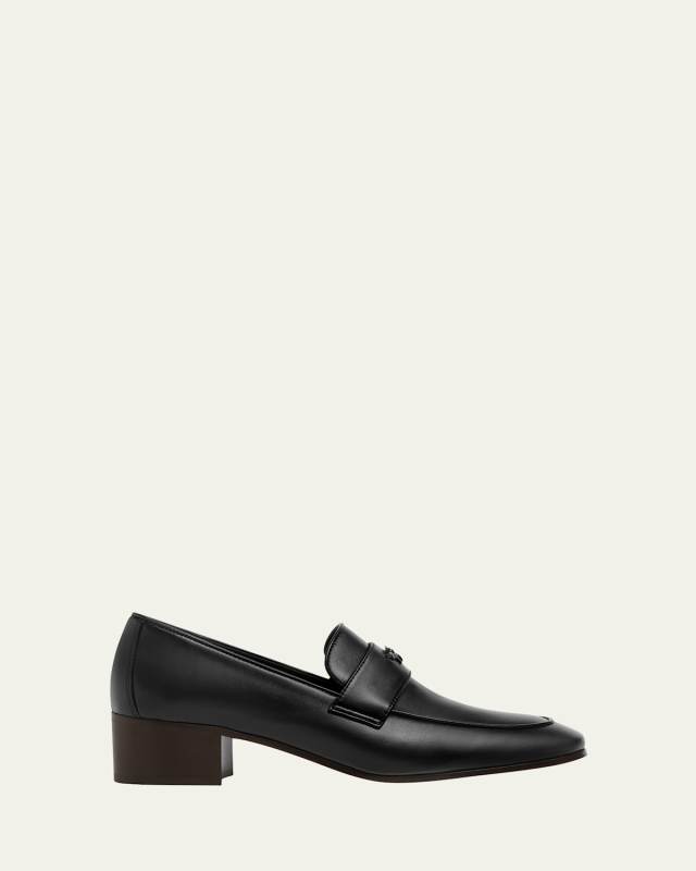 Leather Flat Loafers