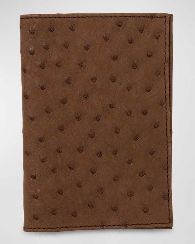 Ostrich Leather Passport Booklet