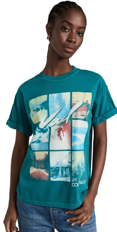 Girl Dangerous Vail Boyfriend Tee Dark Aqua