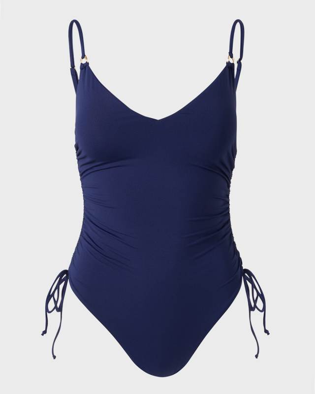 Havana Drawstring One-Piece Swimsuit