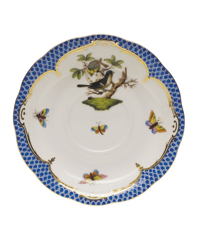 Rothschild Bird Blue Border Saucer #1