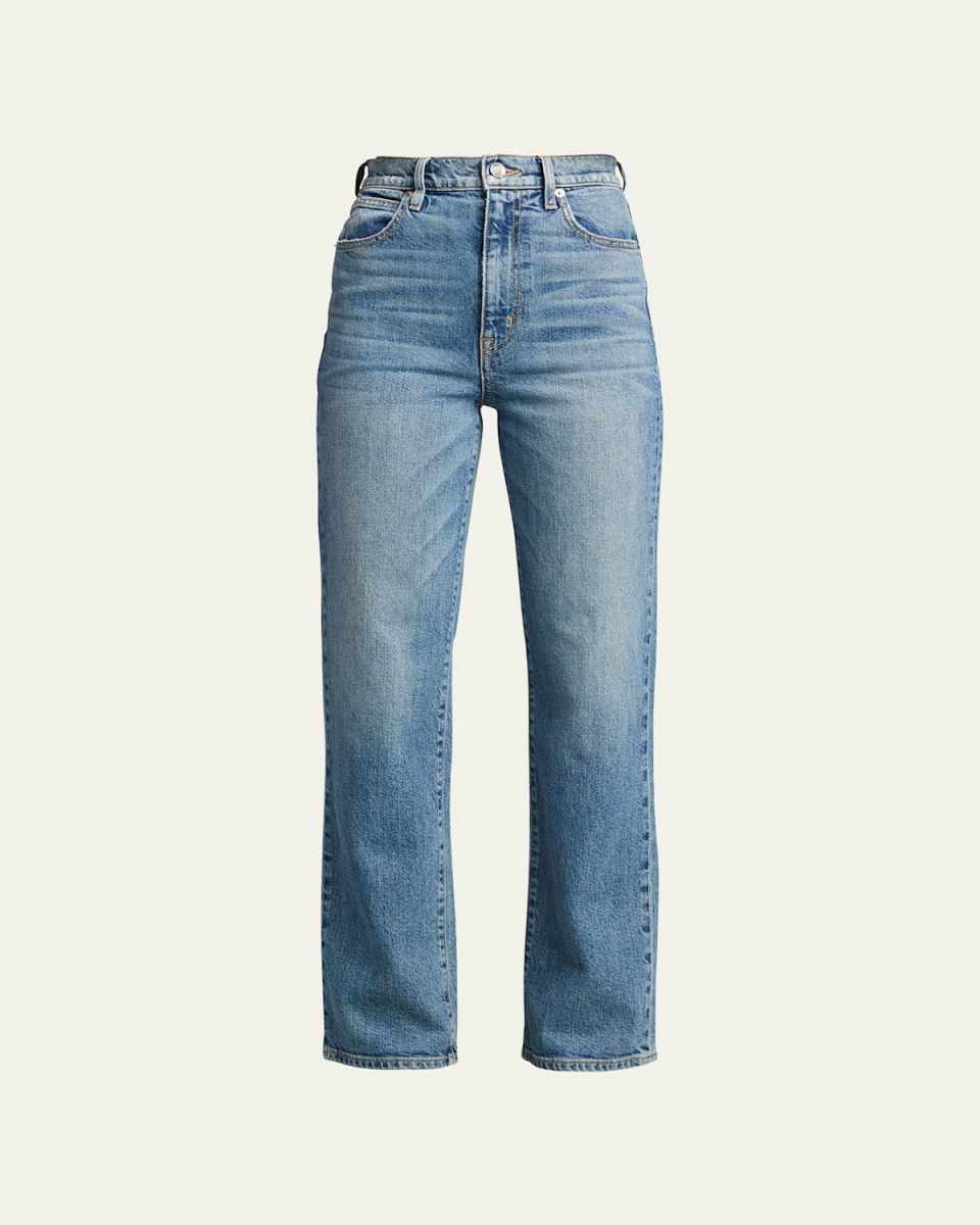 London High-Rise Straight-Leg Jeans